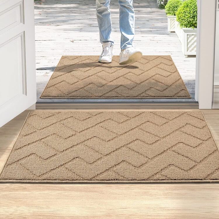 Luxury Geometric Door Mat - High-End Polypropylene Non-slip TPR Back Indoor/Outdoor Welcome Rug, Perfect for Entryway supplier