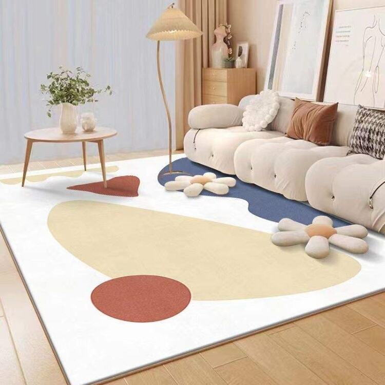 Wool Living Room Carpets - Thickened Rugs for Home, Simple Children's Bedroom Rugs, Lounge Mat factory