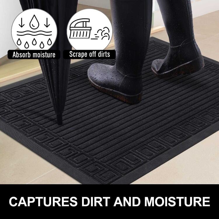 Eco-Friendly Shoe Scraper Door Mat - Low Profile Non-Slip Entrance Mat, Premium Quality Dirt Trapper for Home, Ideal for Entryway and Indoor/Outdoor Use factory