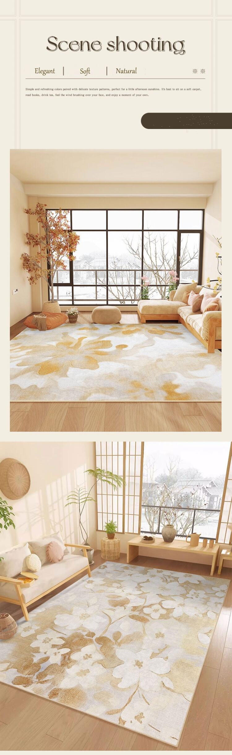 Luxury Faux Wool Area Rug - Soft Non-Slip Living Room Carpet, Large Bedroom Rug for Indoor Spaces, Suitable for Laundry and Dining Rooms supplier