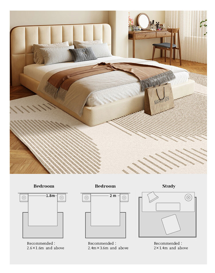 New Design Soft Beige and Warm Grey Living Room Carpet - Large Neutral Area Rug, Cream Rug for Modern Home Decor supplier