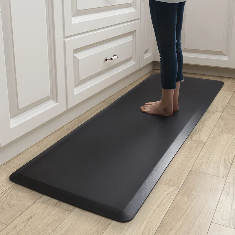 Anti-Fatigue Kitchen Mat with Super-Microfiber Cushion - Waterproof Non-Slip PVC Door Mat, Ideal Floor Mat for Kitchen, Home Office, and Entrance Areas details