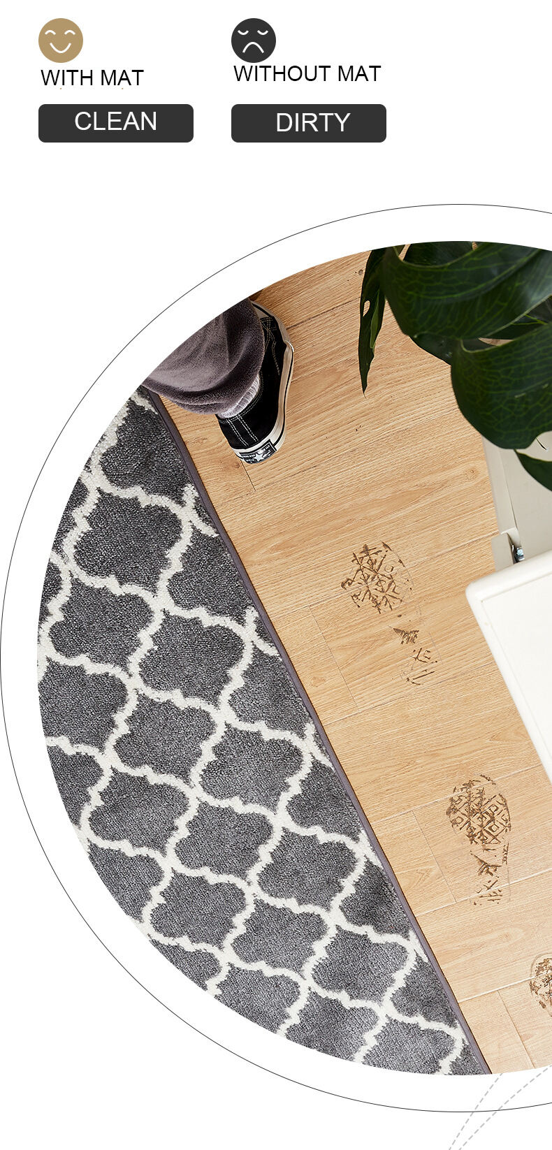 Custom Non-Slip Entrance Door Mat - High Absorbency Rubber-Backed Door Rug, Perfect for Welcoming Guests details