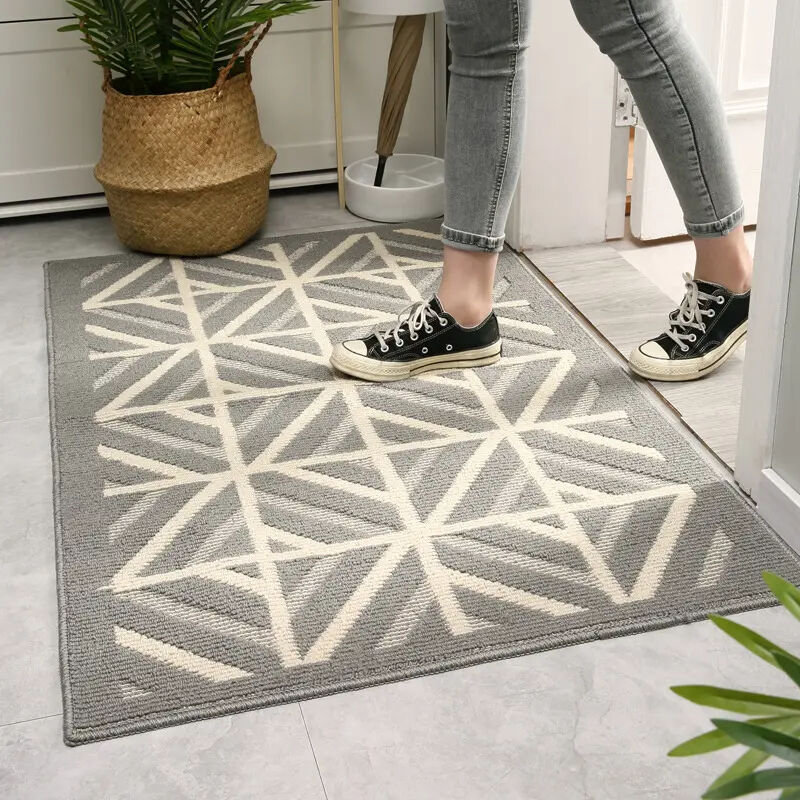 Hand Woven Hemp Rug - Hand Knotted Wool Floor Mat, Super-Microfiber Door Mat, Modern Living Room Floor Rug, Ideal for Entrance and Bedroom Area Rugs