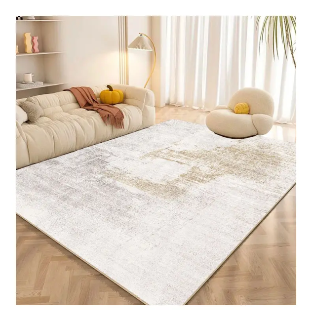 Nordic Light Luxury Thick Faux Cashmere Rug - Large Living Room Carpet, Washable Bedroom Rug, Plush Area Rug for Home Decor