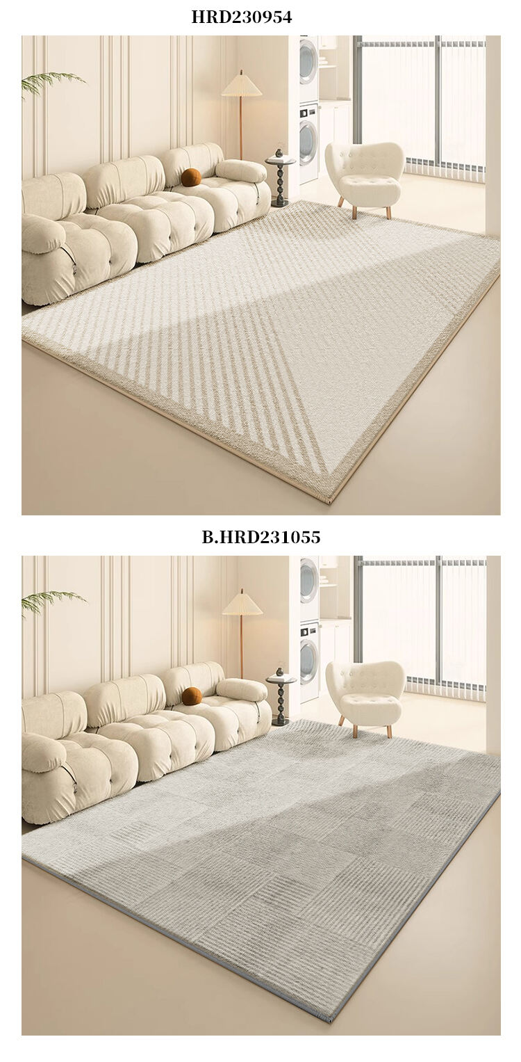 New Design Soft Beige and Warm Grey Living Room Carpet - Large Neutral Area Rug, Cream Rug for Modern Home Decor details