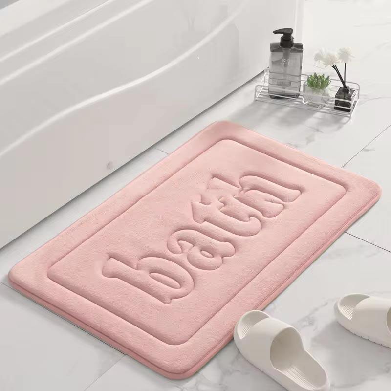 Eco-Friendly Coral Velvet Memory Foam Mat - Premium Non-Slip Bath Rugs and Mats for Bathroom, Versatile Indoor and Outdoor Door Rugs, Floor Rugs, and Entrance Mats with Enhanced Absorbency and Comfort