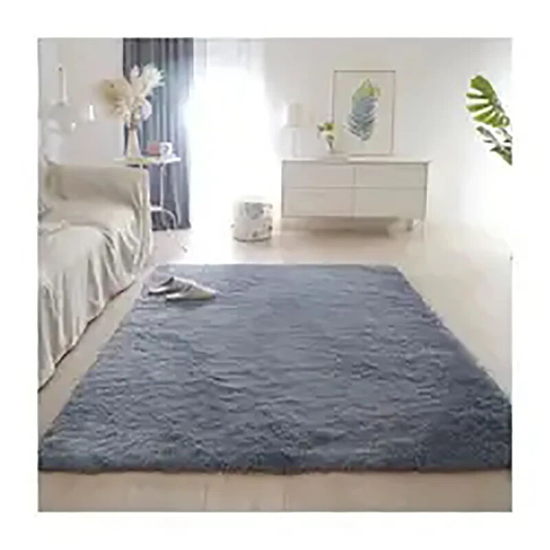 Furry Carpet Mat with Super-Microfiber - Modern Nordic Style Non-Slip Floor Mat, Large Size for Living Room and Bedroom, Ideal Door Mat and Rug for Children's Room factory