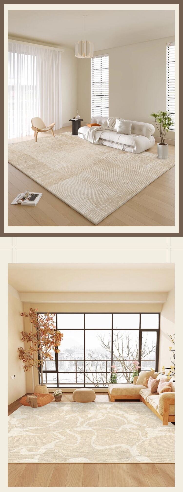 Luxury Faux Wool Area Rug - Soft Non-Slip Living Room Carpet, Large Bedroom Rug for Indoor Spaces, Suitable for Laundry and Dining Rooms manufacture