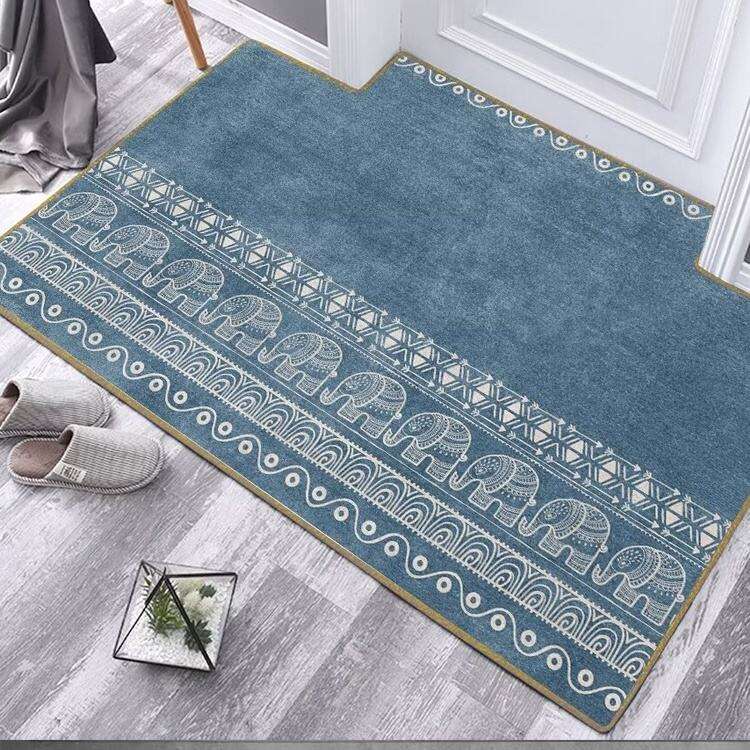 3D Printed Anti-Skid Door Mat - Reversible Living Room Rug, Waterproof Entrance Mat, Vintage and Modern Door Rug for Home manufacture