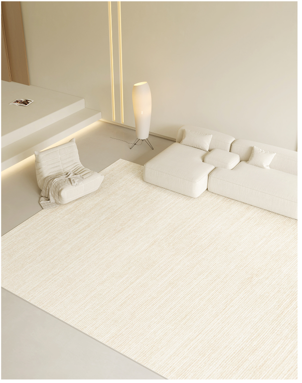  Nordic High-End Wool Living Room Carpet - Plain Color Whole White Bedroom Rug, Light Luxury Anti-Slip Area Carpets for Elegant Home Decor factory