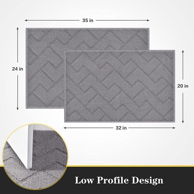 Luxury Geometric Door Mat - High-End Polypropylene Non-slip TPR Back Indoor/Outdoor Welcome Rug, Perfect for Entryway details