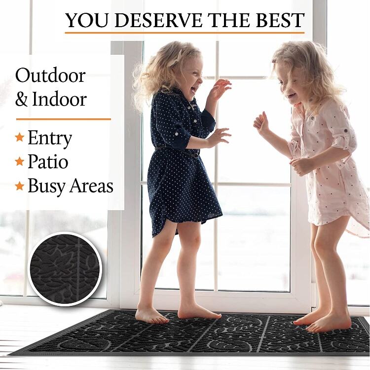 Luxury Polypropylene Loop Velvet Door Mat - Embossed Rubber Backing Non-Slip Outdoor Welcome Mat for Entryway supplier