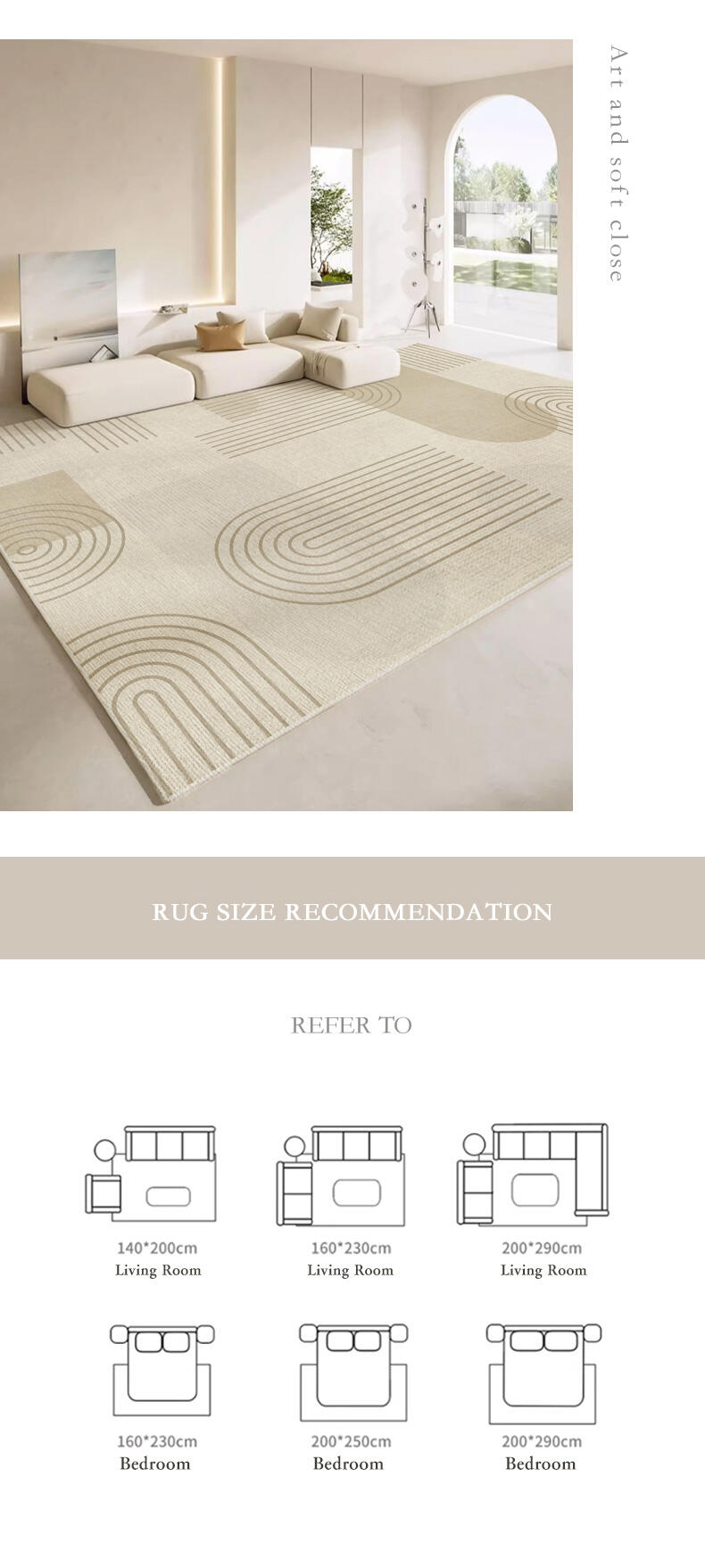 Wholesale Waterproof Modern Rug - 3D Digital Printed Living Room Carpet, Easy to Clean Sofa Area Rug Mat, Durable Floor Covering for Contemporary Home factory