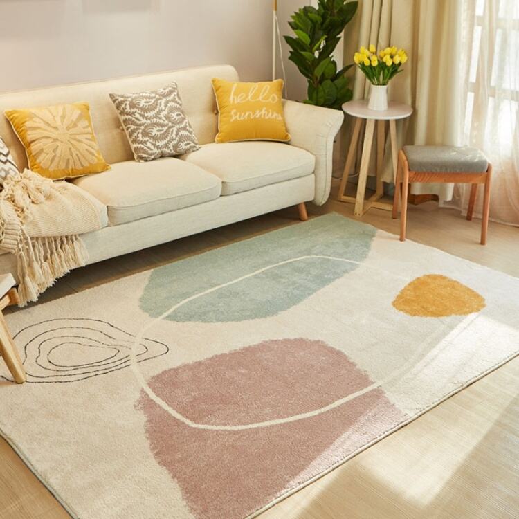 Nordic Inspired Light Luxury Living Room Carpet - Simple Anti-Slip Stain-Resistant Area Rug, Soft Bedroom Floor Covering for Elegant Home Decor supplier