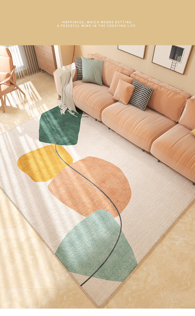 Thickened Imitation Cashmere Area Rug - Soil-resistant Living Room Carpet, Bedside Tea Table Floor Mat, Machine Washable Rug for Easy Care manufacture