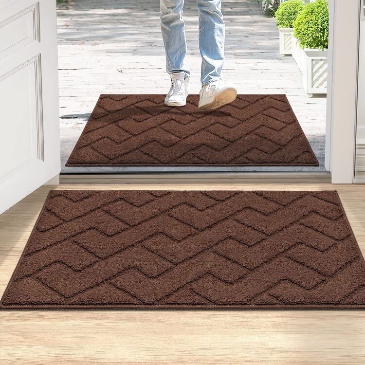 Luxury Geometric Door Mat - High-End Polypropylene Non-slip TPR Back Indoor/Outdoor Welcome Rug, Perfect for Entryway details