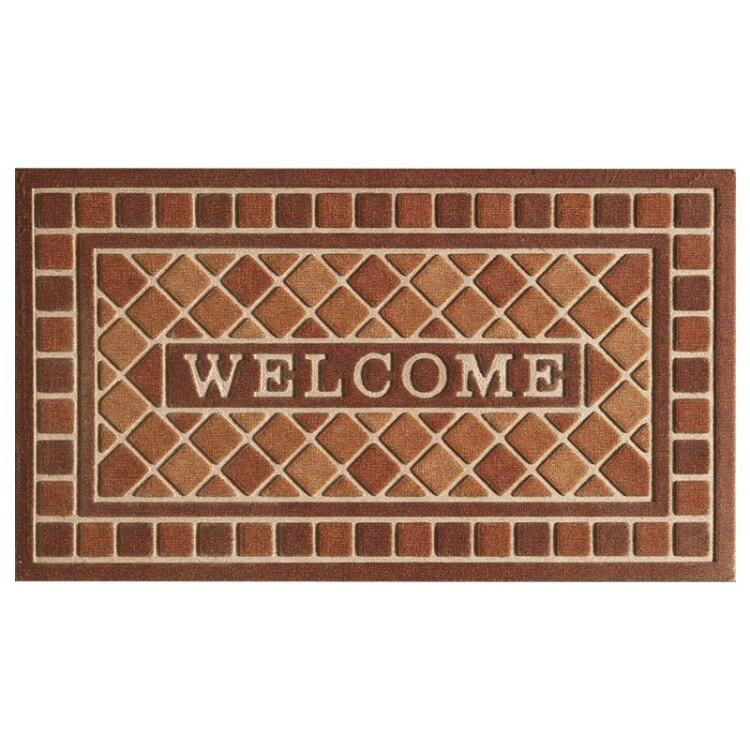 Durable Home Decorative Brick-Patterned Door Mat - Rubber Backed Non-Slip Entrance Mat, Stylish and Practical Door Rug for Indoor and Outdoor Use manufacture