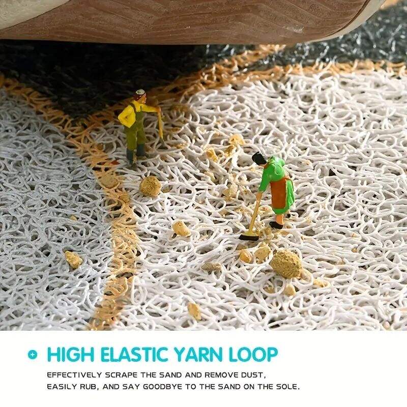 Household PVC Roll-Up Entrance Door Mat - Silk Ring Anti-Slip Dust Removal Mat, Customizable Size for Home details