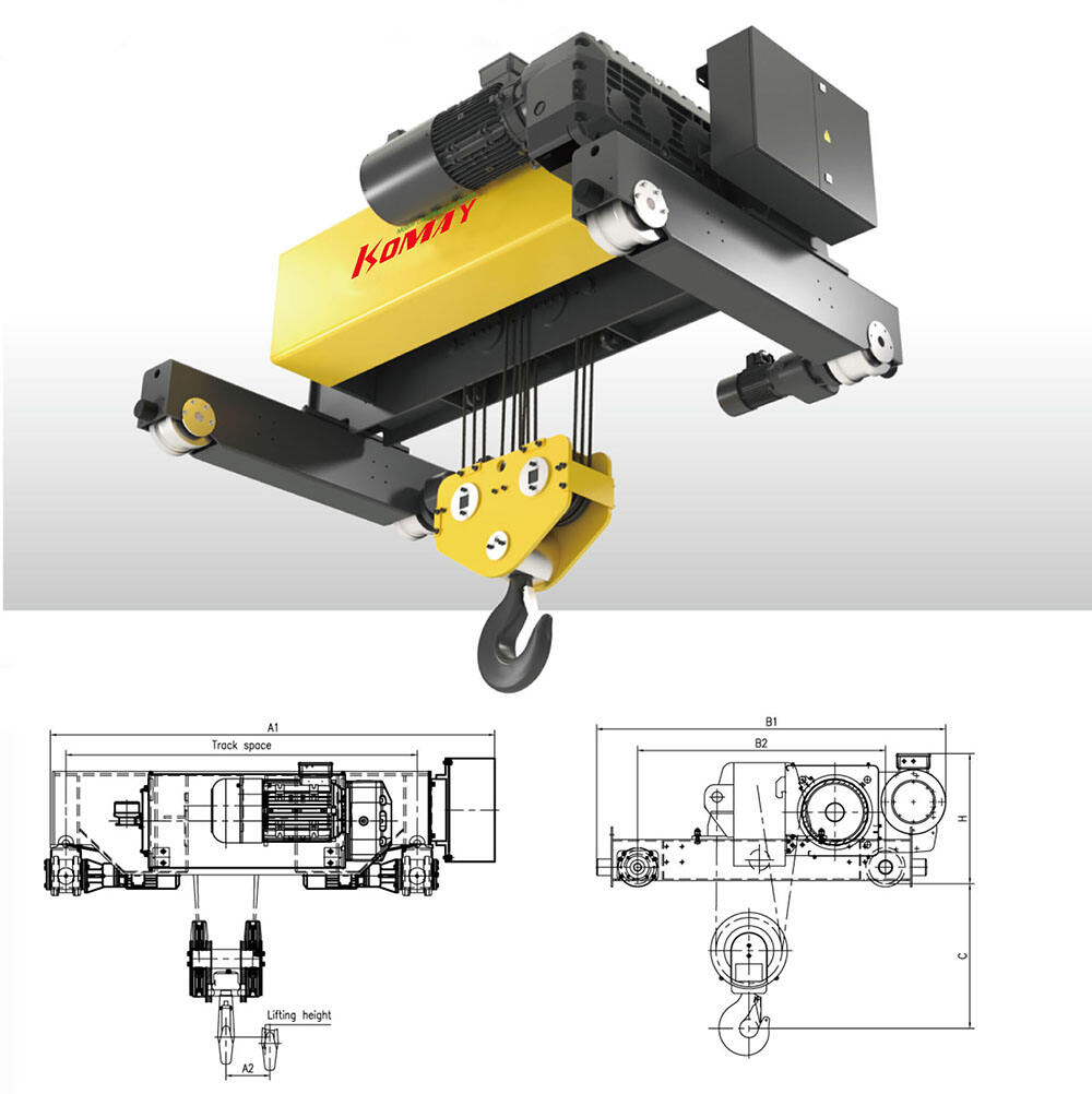 Double Girder European Electric Wire Rope Hoist  factory