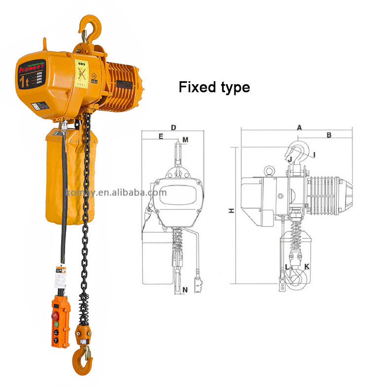 Hook Type Manual Electric Chain Hoist factory