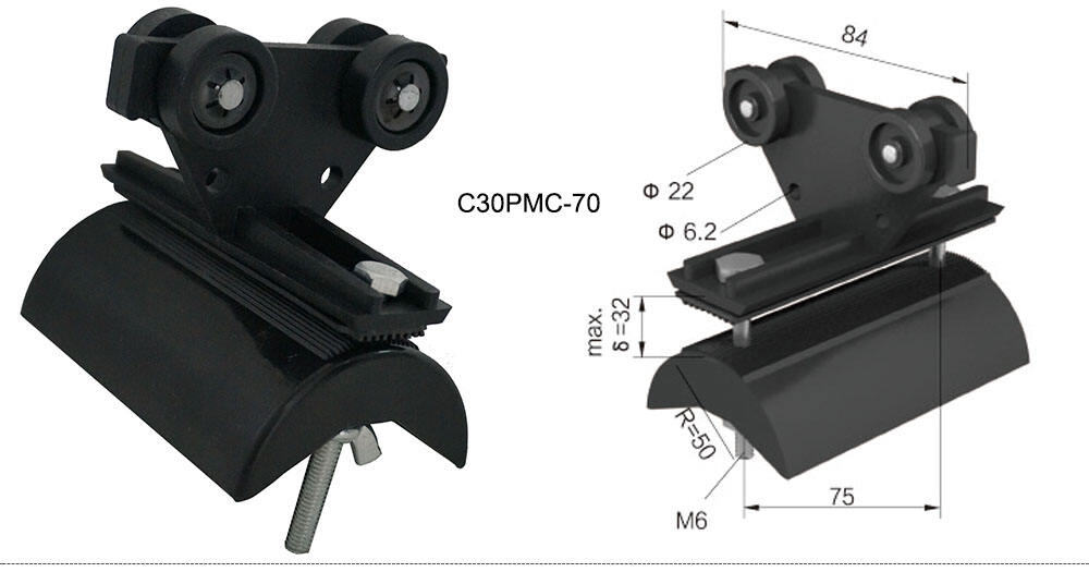 C30 C-track Cable End Trolleys Festoon System for Crane details