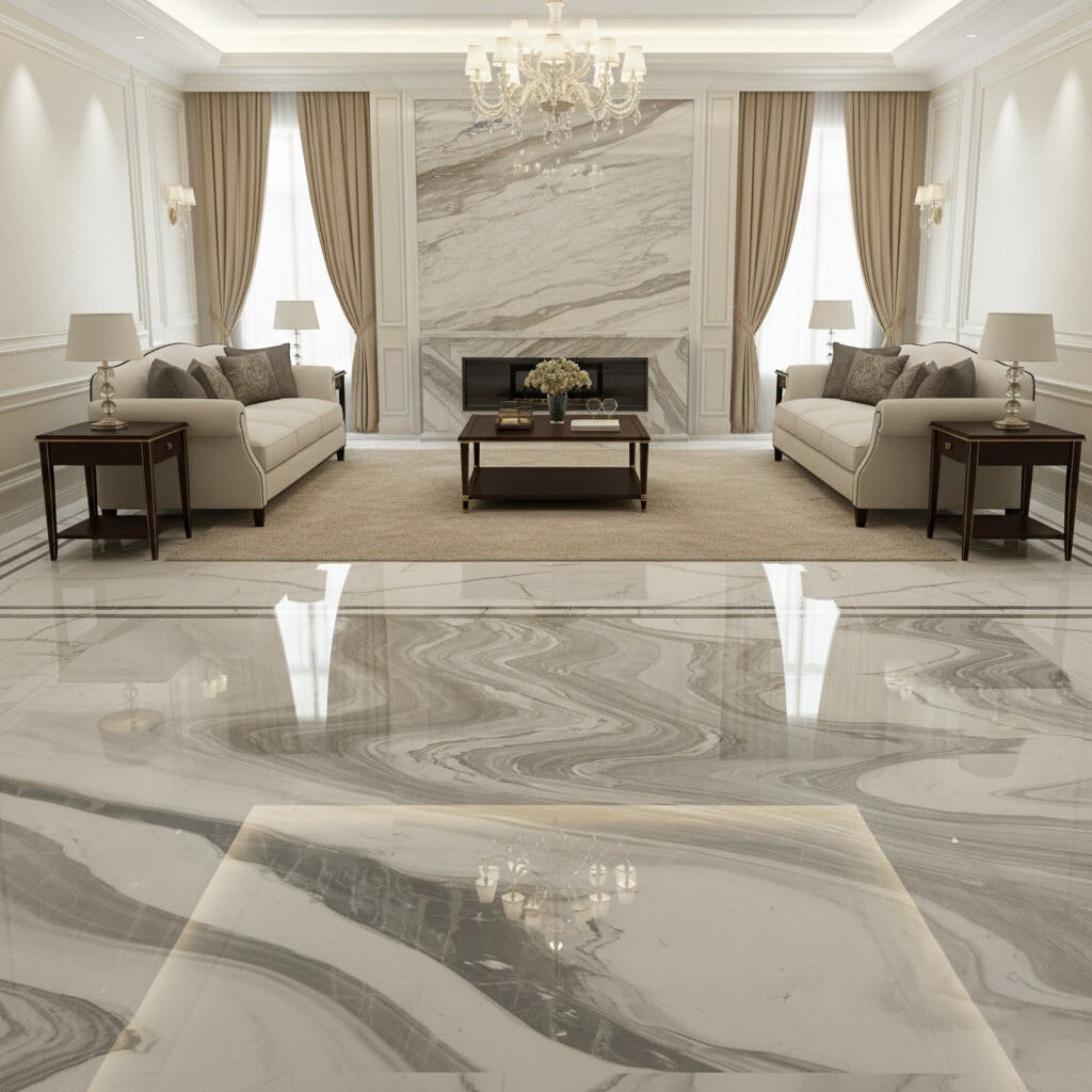 Volakas White Marble Flooring Design.jpg