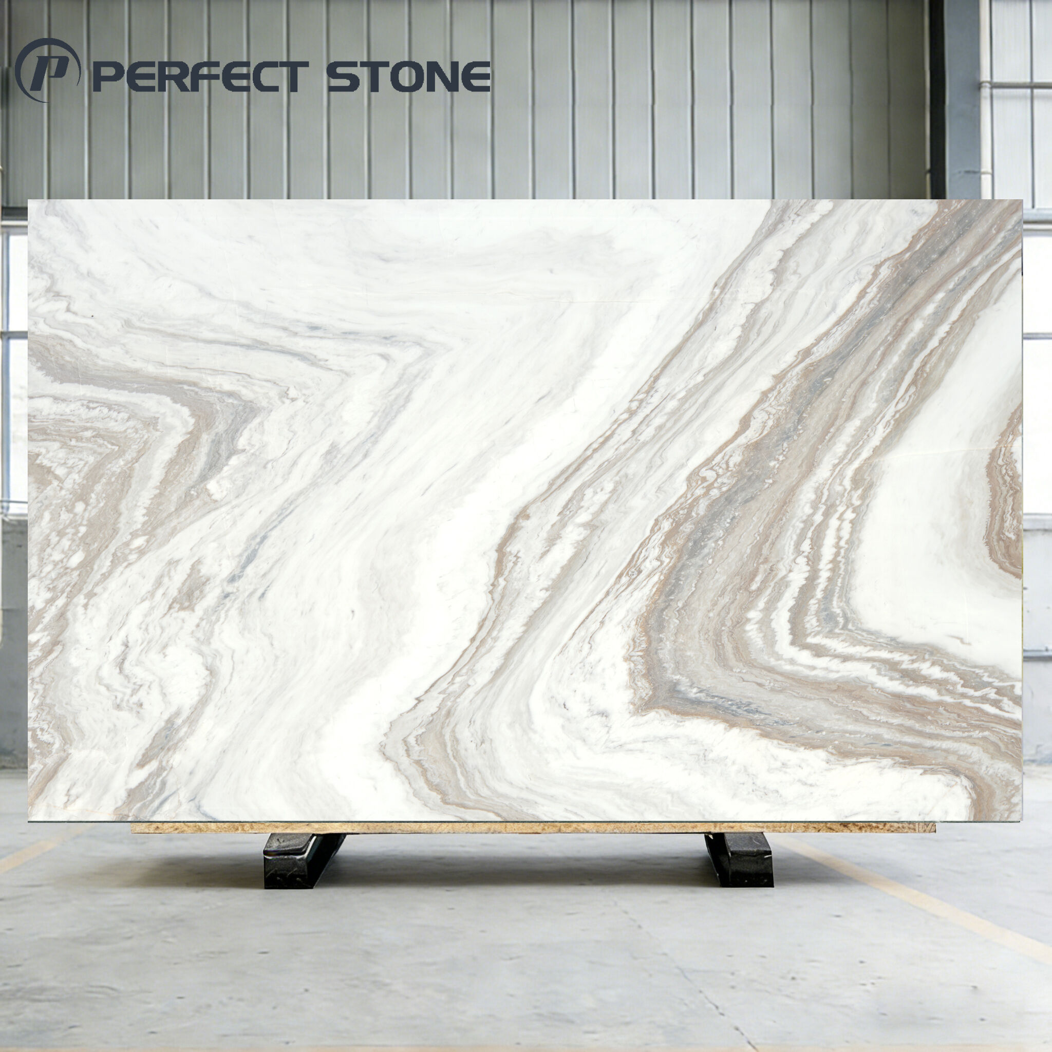 PerfectStone لوکس، بادوام، سبک‌دار، سنگ مرمر سفید ولکاس برای پروژه‌های ساخت و ساز عمده‌فروشی هتل و وانیتی