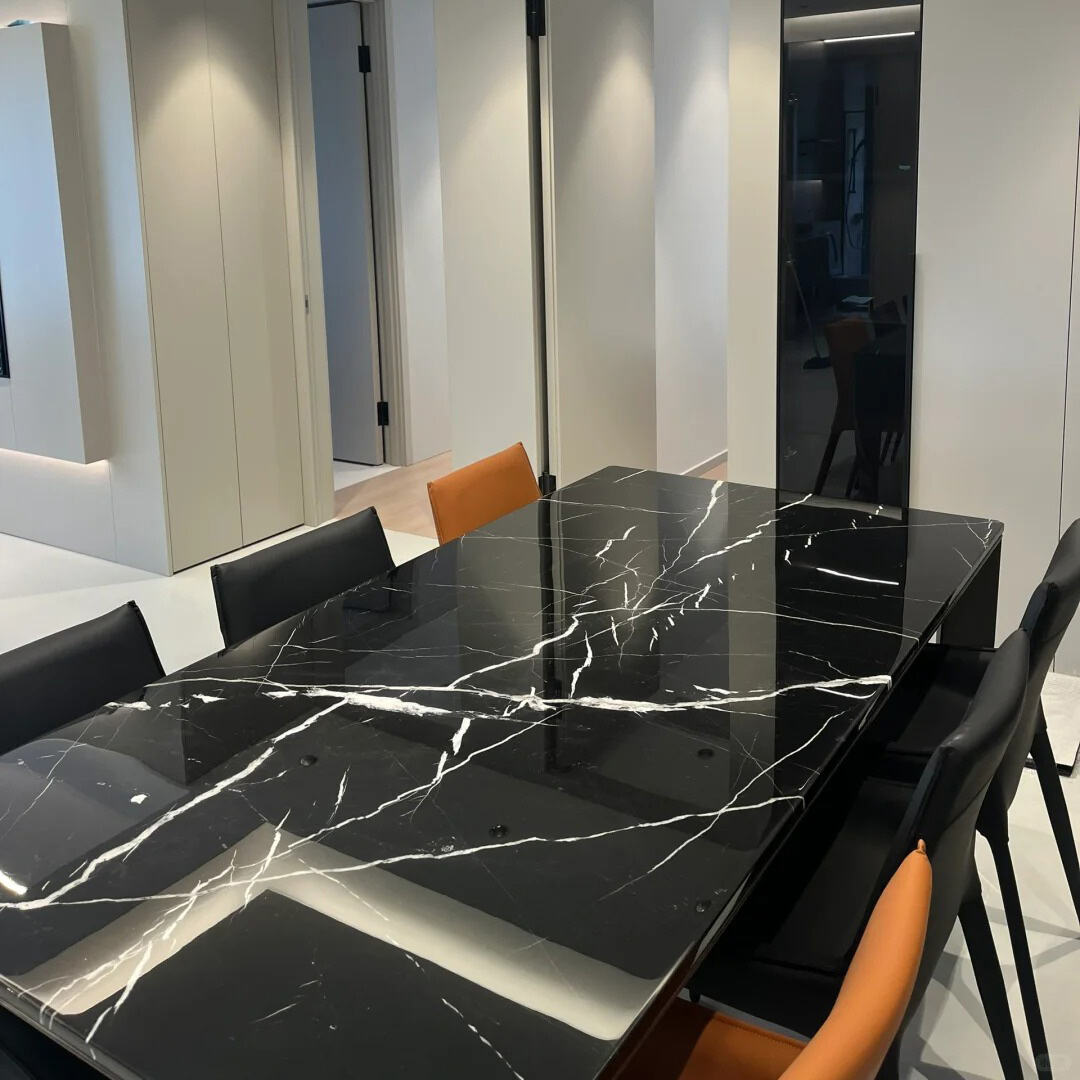 Nero Marquina Marble dining table.jpg