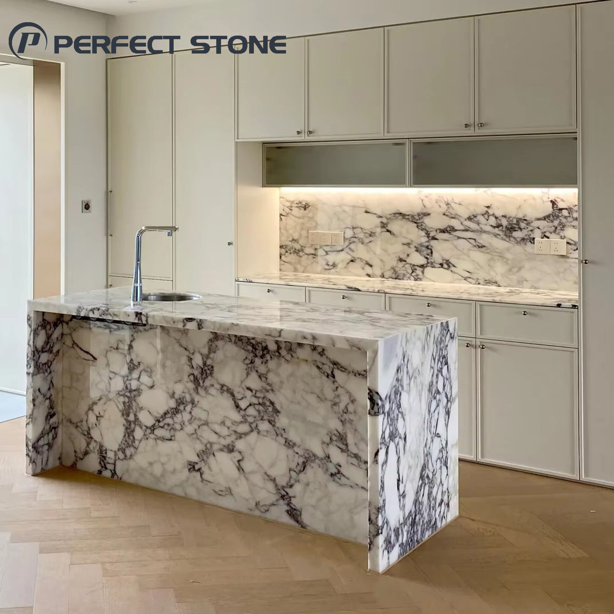 PerfectStone Wholesale Natural Calacatta Viola Marble Bench Top for Builder