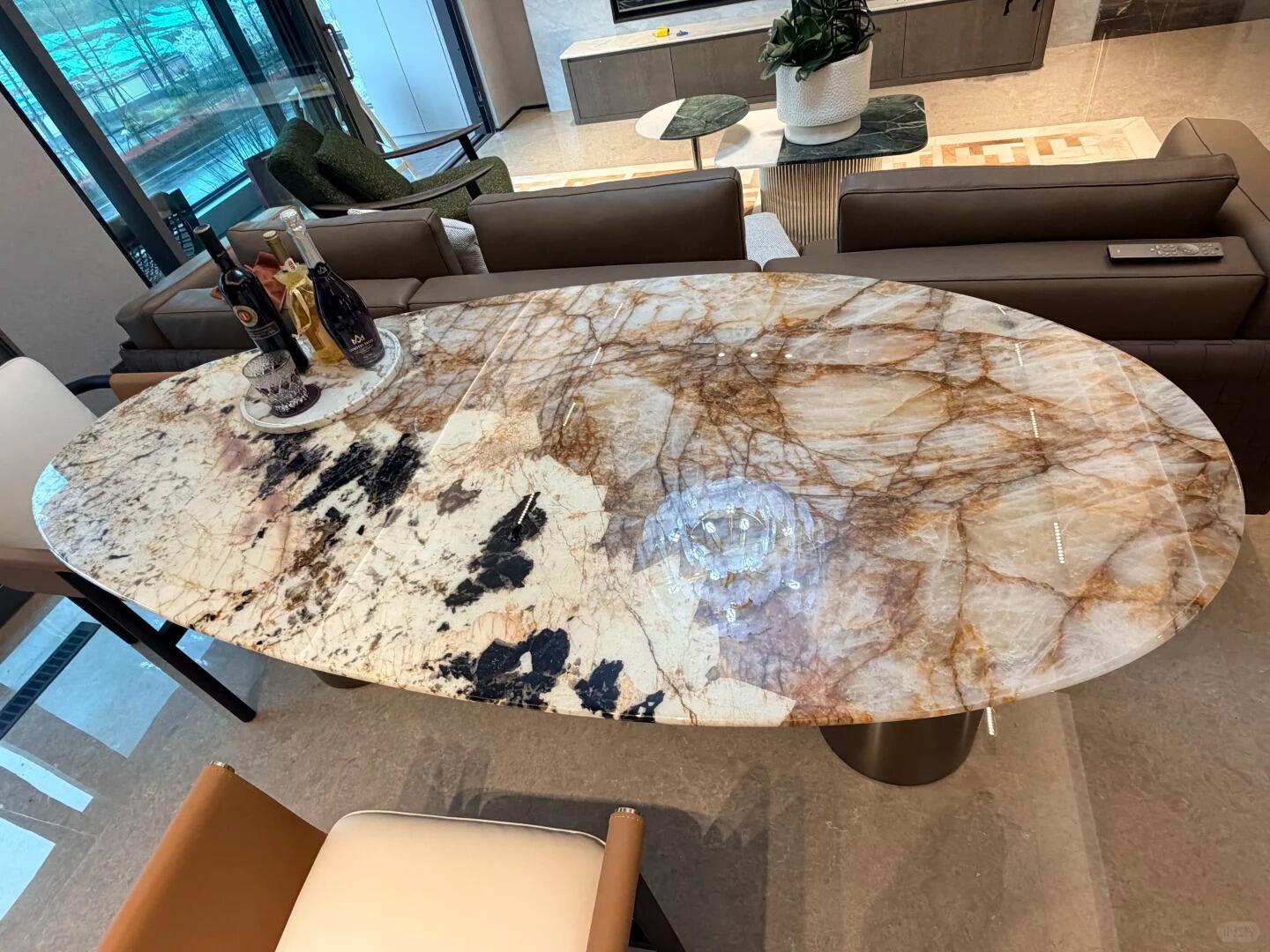 ستون بيرفيكت كوارتزيت باتاغونيا الوردي الشفاف الفاخر عالي الجودة للأعمال الخاصة بالفيلات الراقية