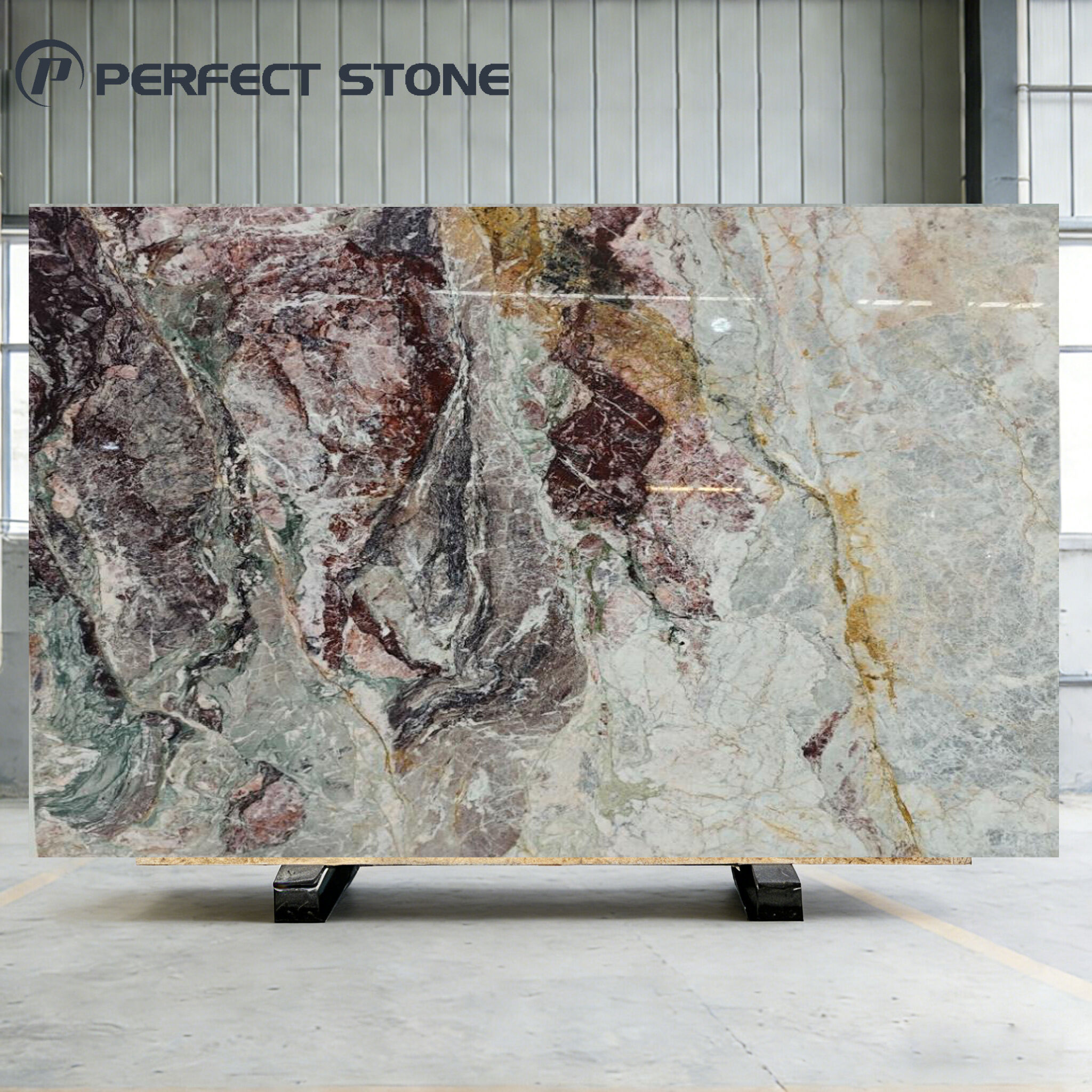 Perfectstone بالجملة: ألواح طبيعية من حجر الكوارتزيت الوردي لأربعة فصول، مناسبة لتغليف الجدران وأسطح الطاولات في المباني