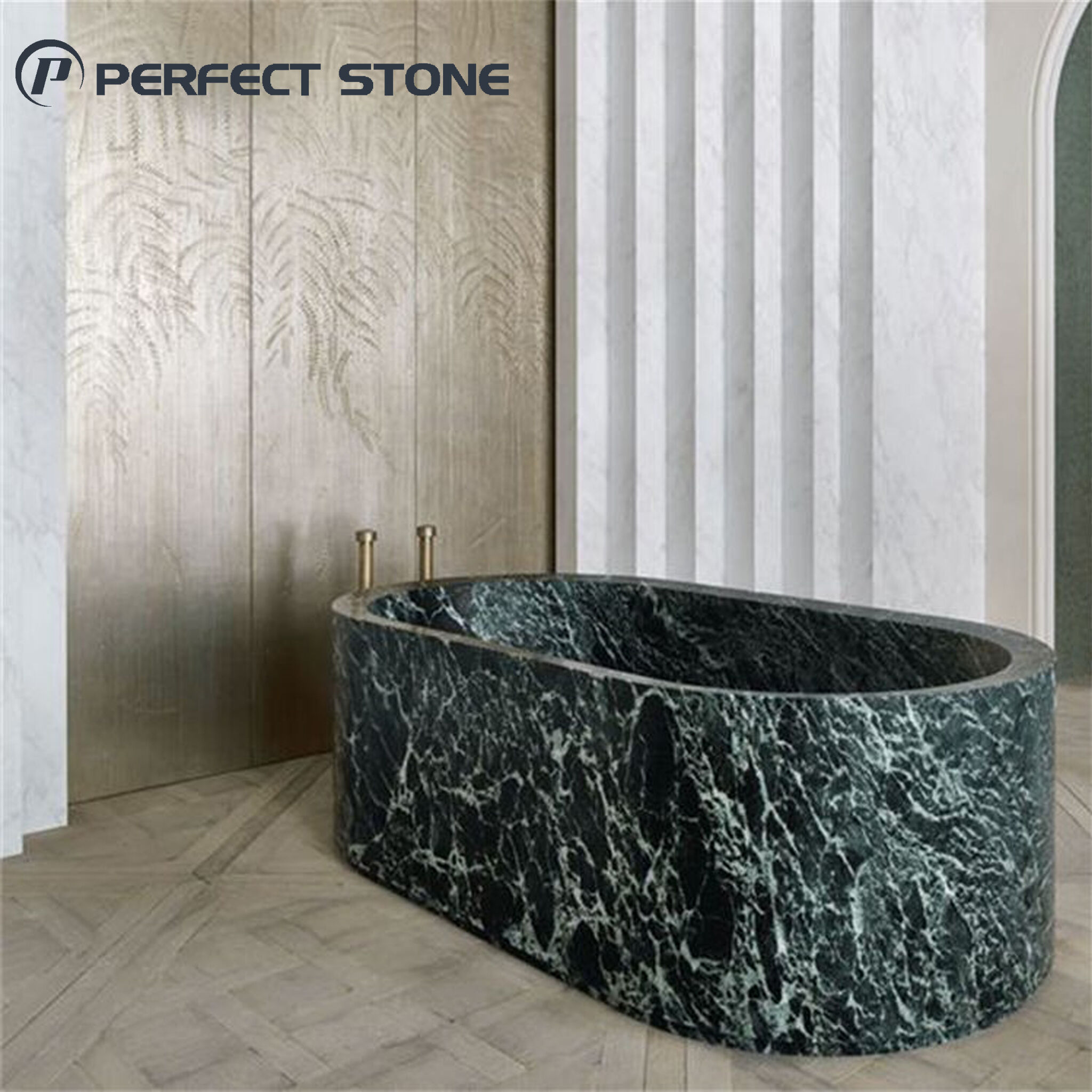 PerfectStone 100% Natural Custom Marble Bath Tub for Luxury Villa Hotel Project