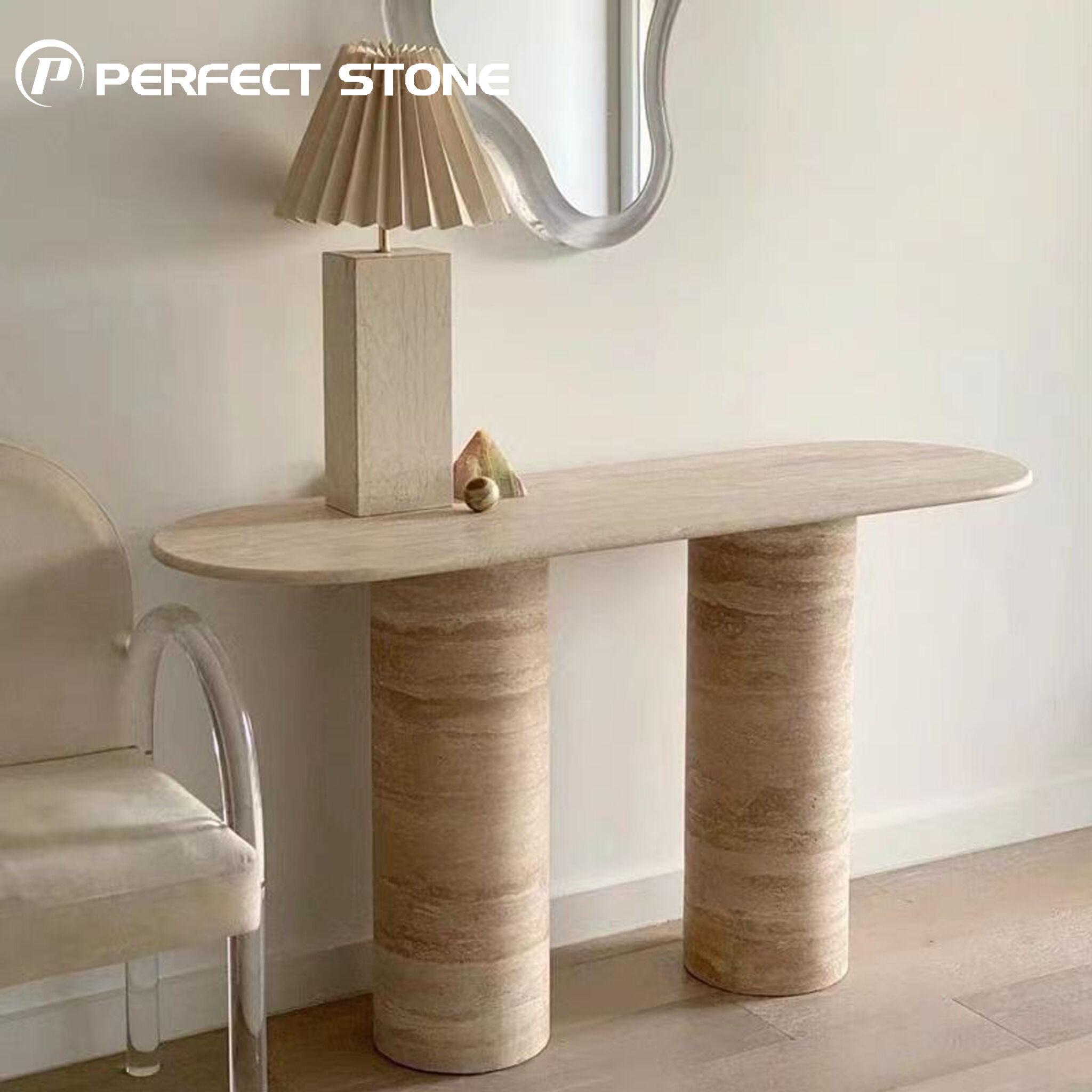 PerfectStone Luxury natural design interior price for travertine entryway table construction project