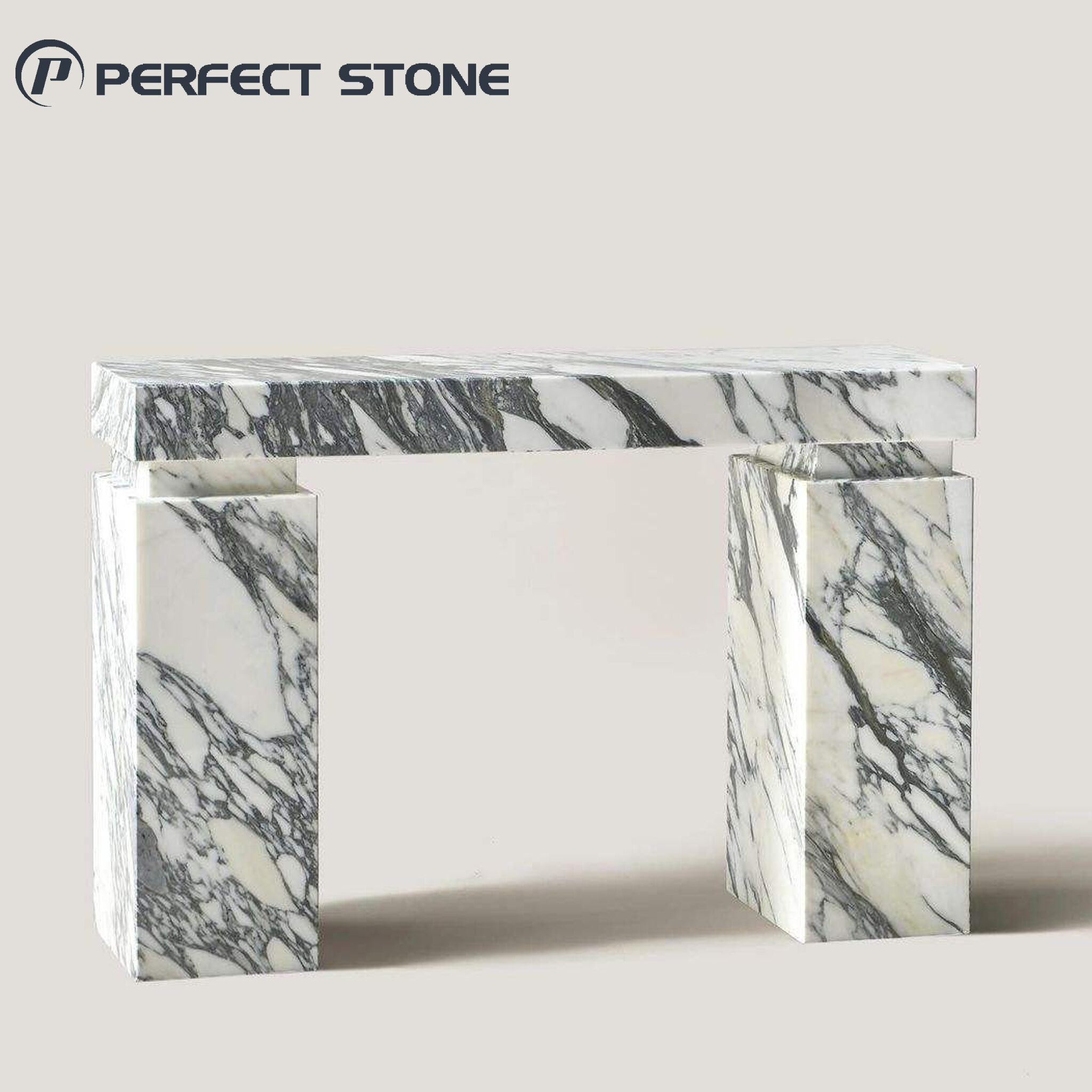 PerfectStone Luxury Eco-Friendly Natural Style Arabescato Marble Console Table For Interior Construction