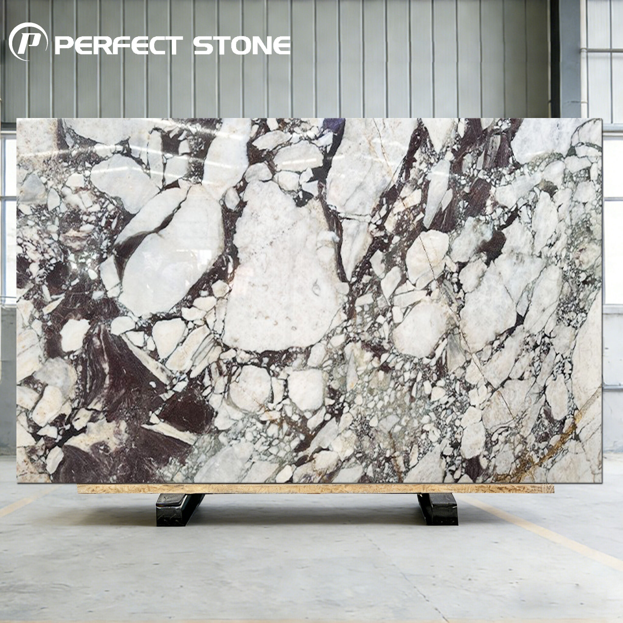 Calacatta Viola Marble Slabs Natural Marble Stone on Stock