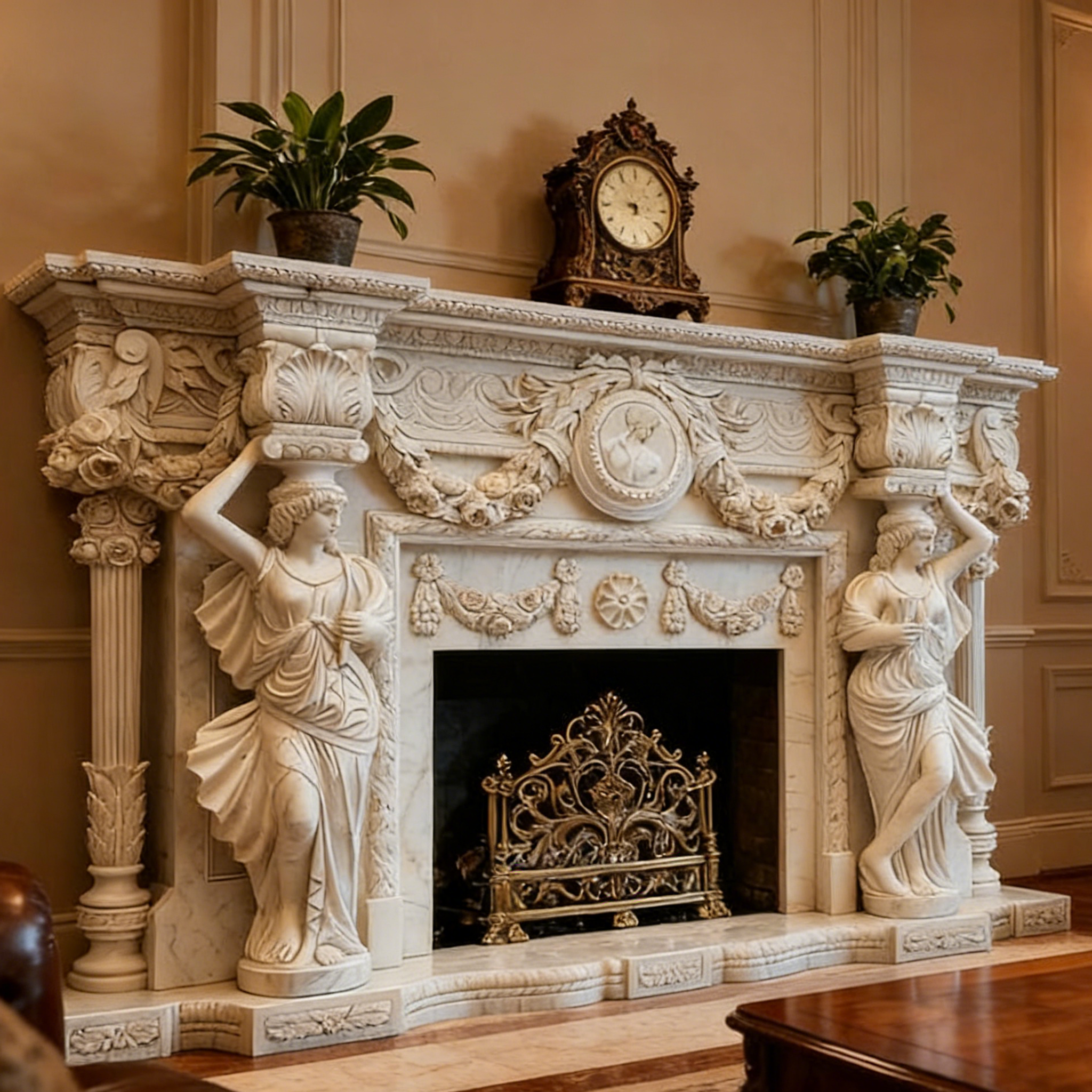 antique marble fireplace.png