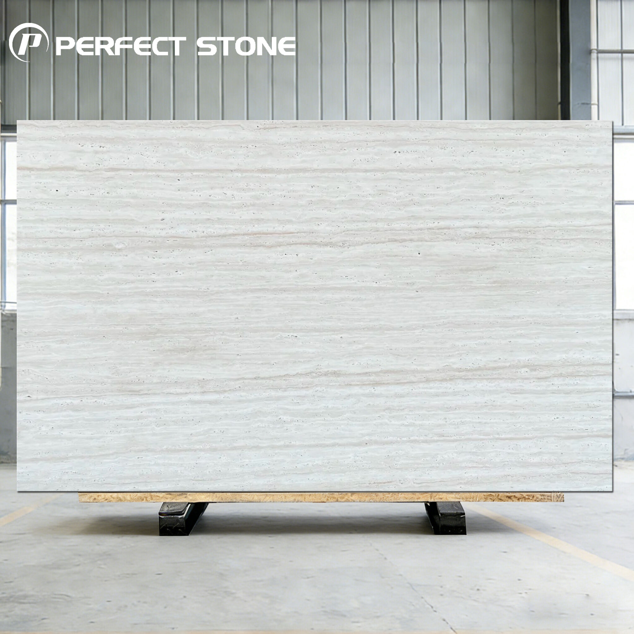 Groothandel natuurlijke Italiaanse superwitte travertijnplaten voor luxe interieurontwerpprojecten