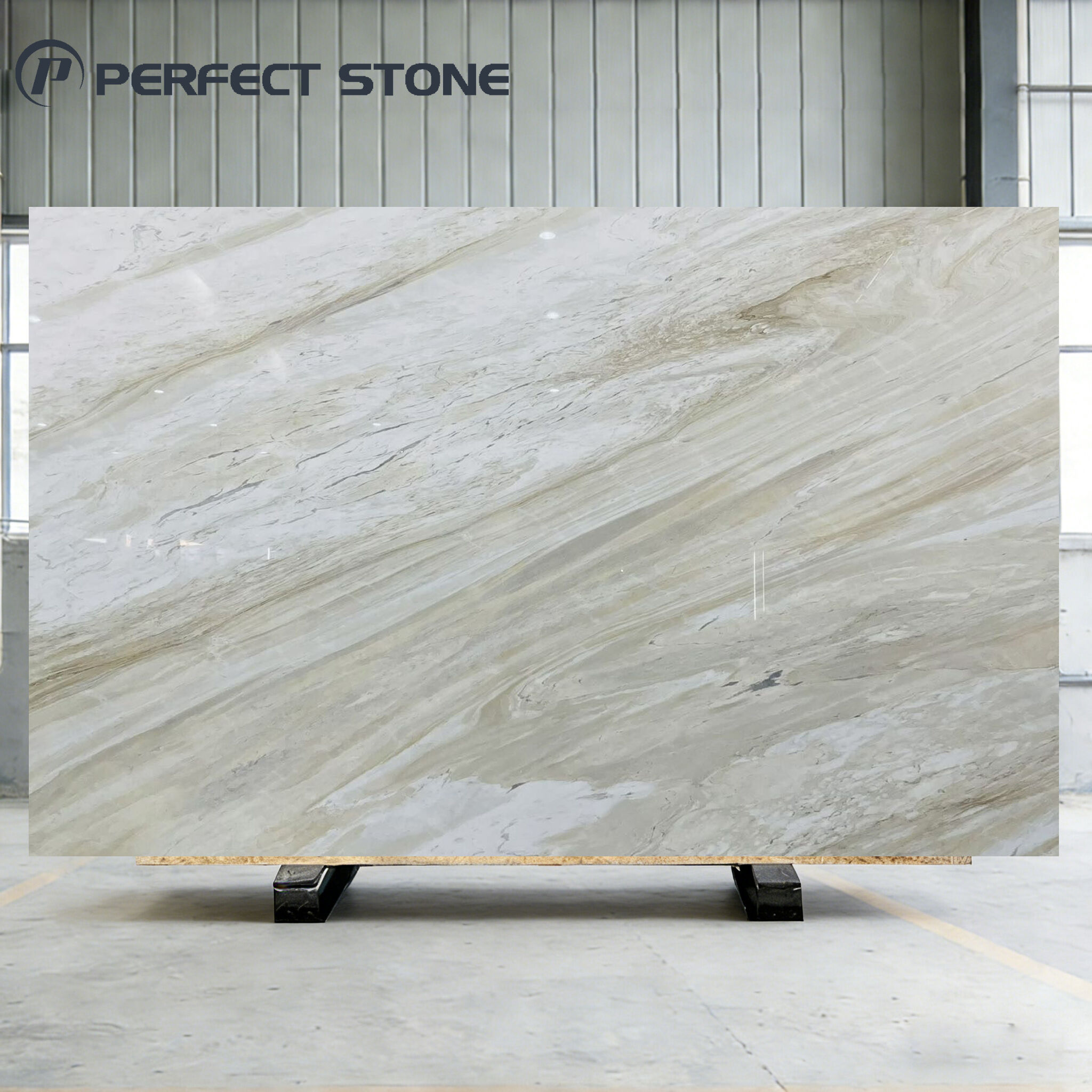PerfectStone Luxury Eco-Friendly Design Ajax White Marble For Interior Hotel Construction Project
