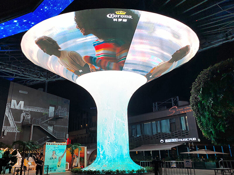Custom Cylindrical LED Screen Solutions for Shopping Mall