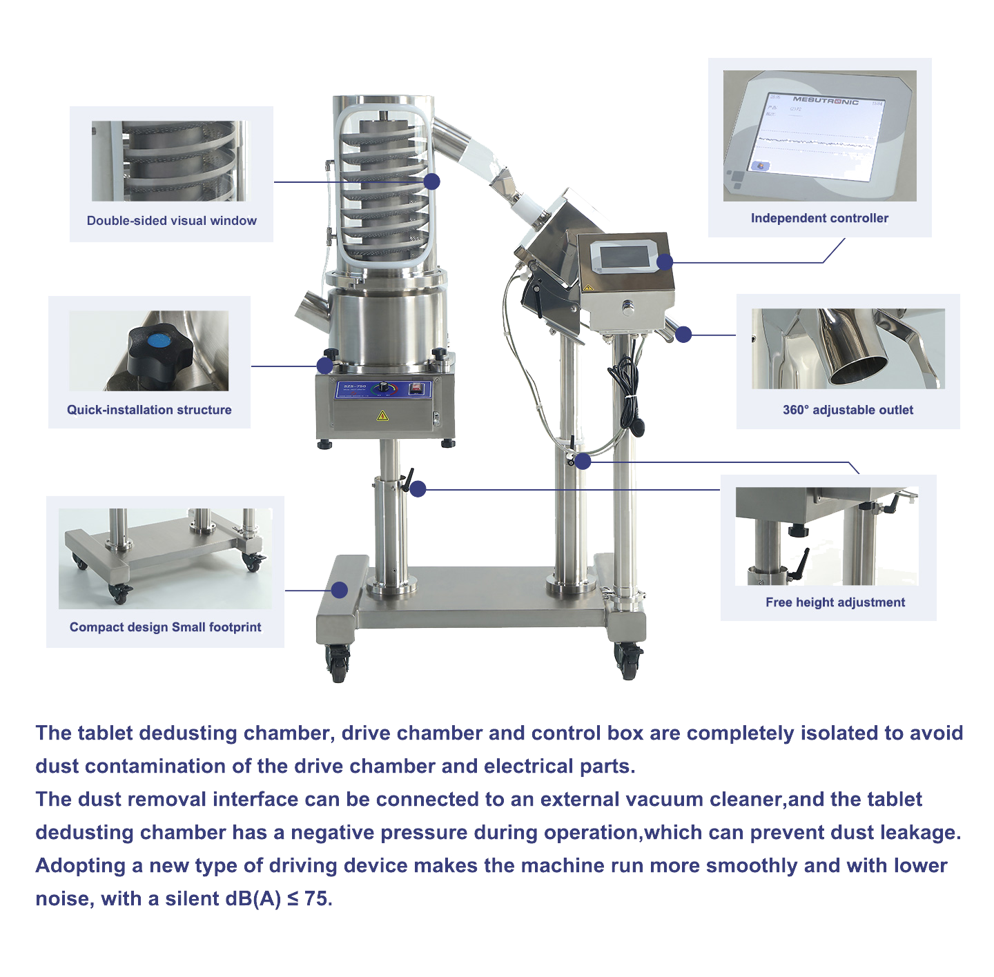 dc500md tablet deduster and metal detector dc500md -69