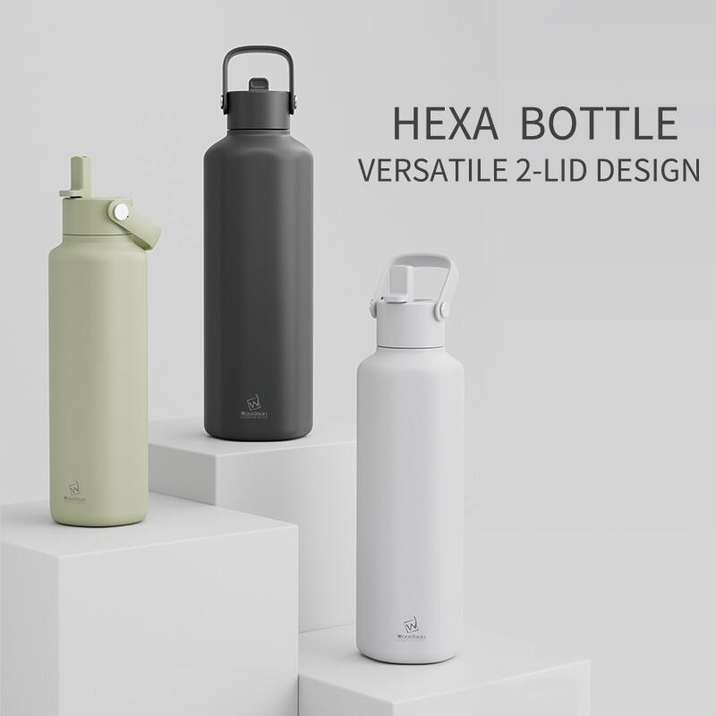 Hexa Bottle Versatile 2-Lid Design