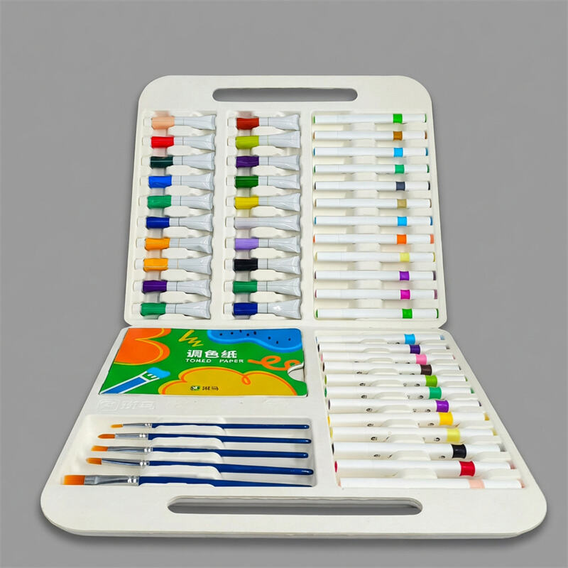 Degradable & Eco-Friendly Pulp Molded Children's Painting Set Gift Box Packaging