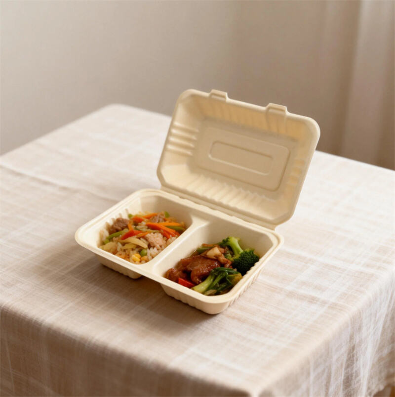 Molded Pulp Sustainable Clamshell Tableware