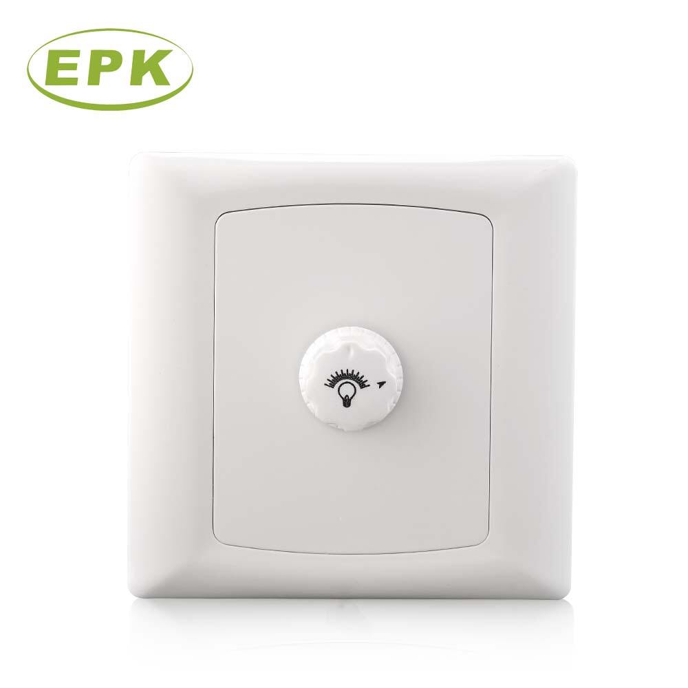 Alpha Series 10A Rotary Light Dimmer Switch (Model 2762) - Single Gang, 40W-630W Rated, White PC Panel, Copper Contacts, BS EN 60669 Compliant | Premium Wall Mounted Lighting Controller for Domestic and Commercial Use | 86mm x 86mm Screwed Installation Di