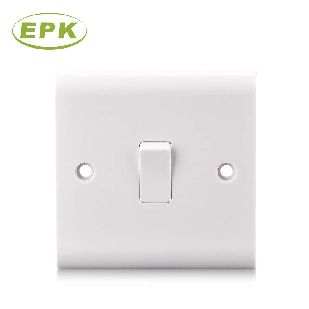 2511 Legend Series White Bakelite Panel 10A 250V BS EN IEC 60669 Standard Single Gang 1 Way Light Switch (86mm x 86mm) for Residential and Commercial Electrical Control Systems