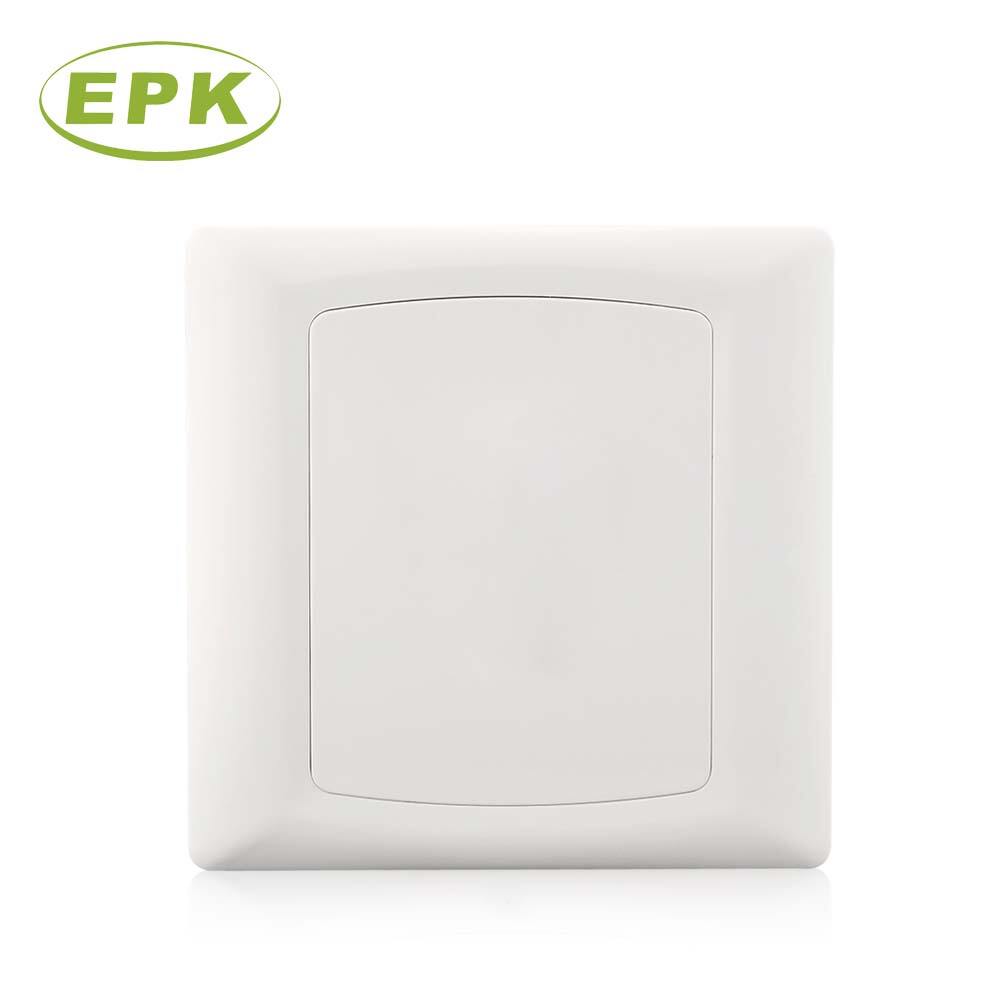 Minimalist 86mm x 86mm Single Gang Blanking Plate (Model 2601), Alpha Series, White PC Panel Material, Ultra-Slim 7.2mm Depth, Screwed Installation, Versatile Decorative Cover Plate for Unused Electrical Outlets and Wiring Junctions