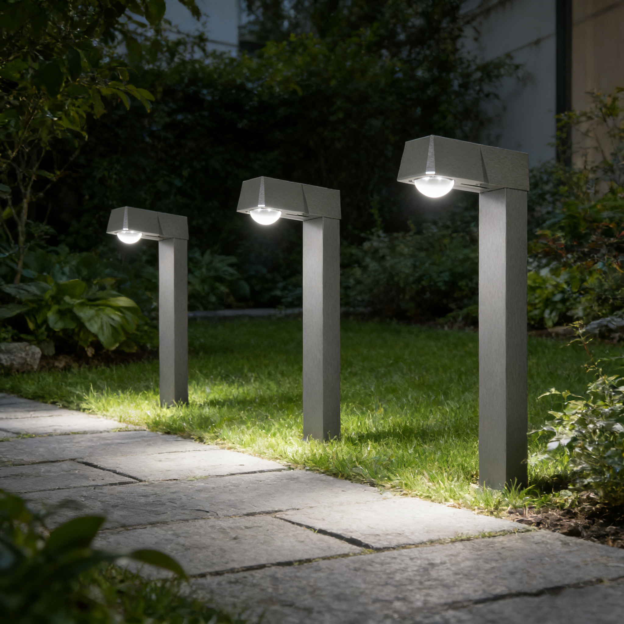 Современные металлические наружные солнечные напольные светильники для дорожек