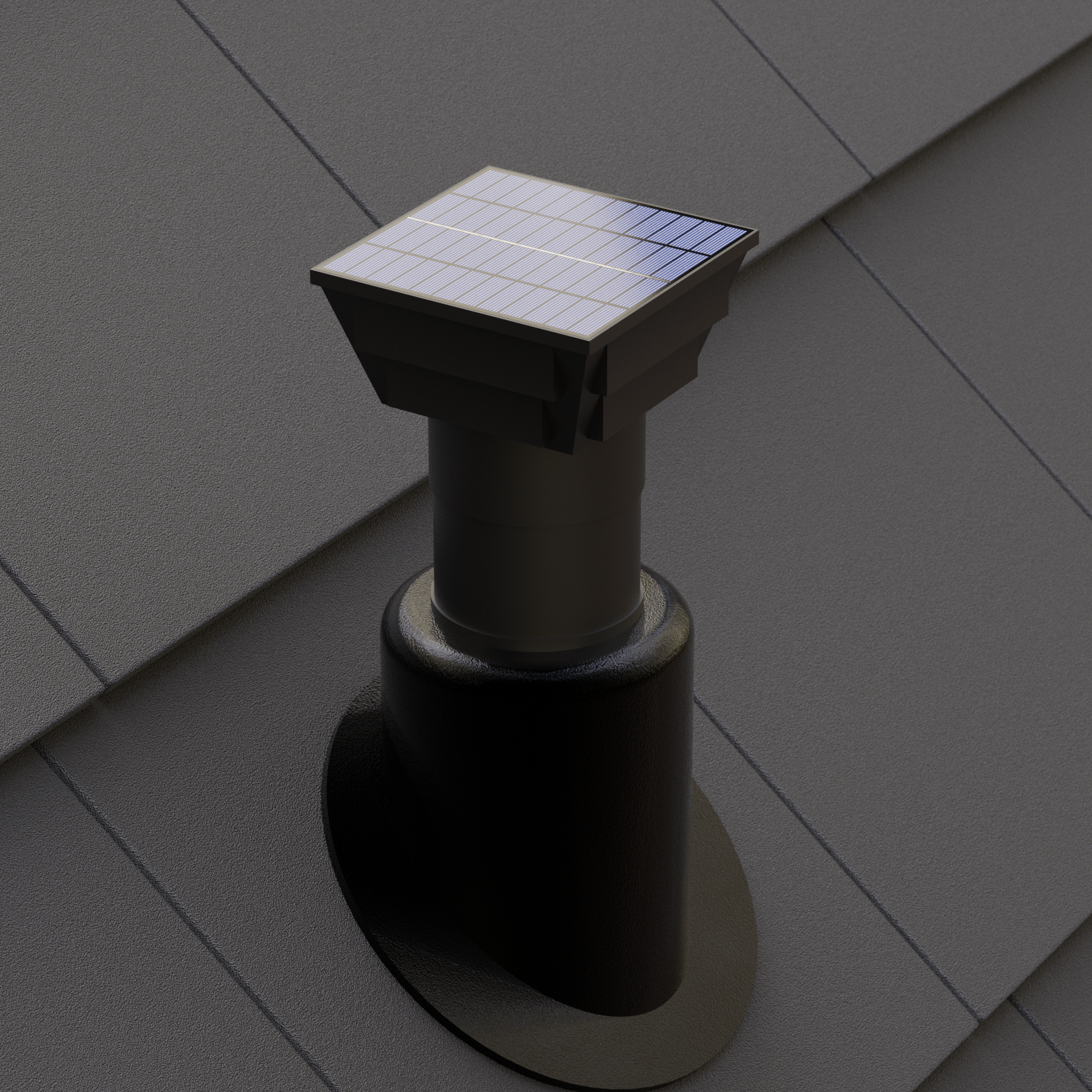 IP65 ABS Roof Mounted Solar-powered ventilation fan for Portable Toilet Tool room