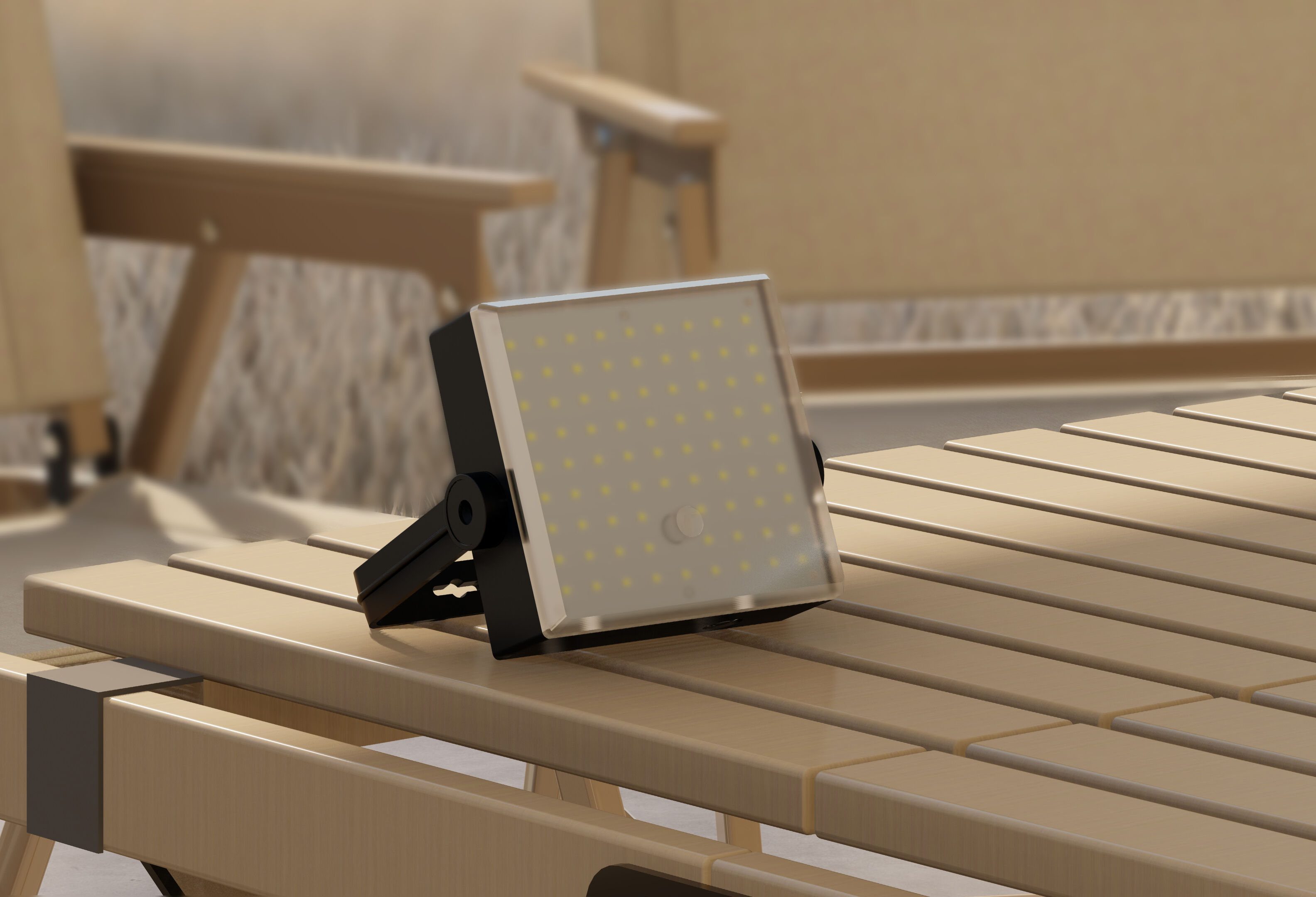 Bærbar campinglykt, utendørs solpanelert vegglys med 3 lysmoduser, bevegelsessensor LED-lys